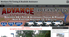 Desktop Screenshot of advancetowingva.com