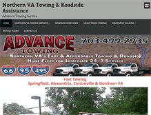 Tablet Screenshot of advancetowingva.com